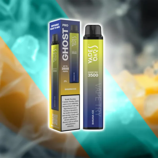 ghost pro 3500 puffs banana ice Vapetry Dubai