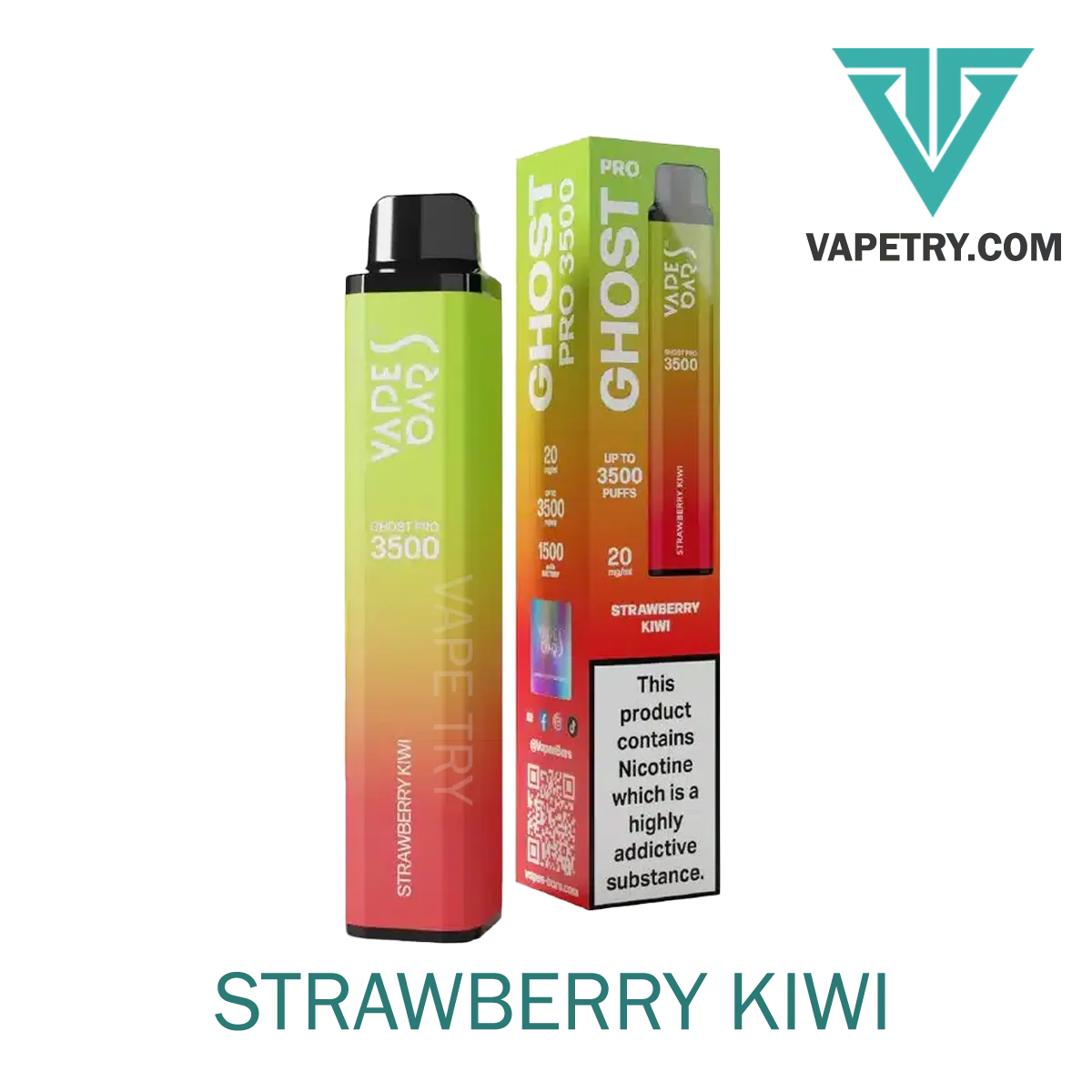 Ghost Pro 3500 Puffs Strawberry Kiwi
