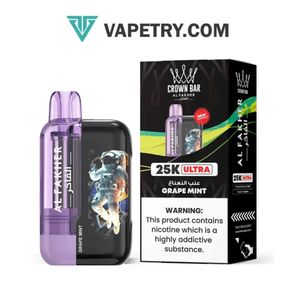 Crown Bar Al Fakher Ultra 25000 Puffs Grape Mint