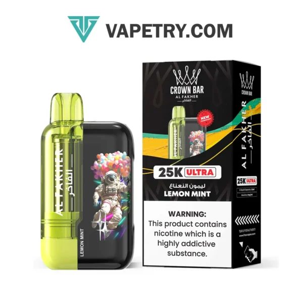 Crown Bar Al Fakher Ultra 25000 Puffs Lemon Mint