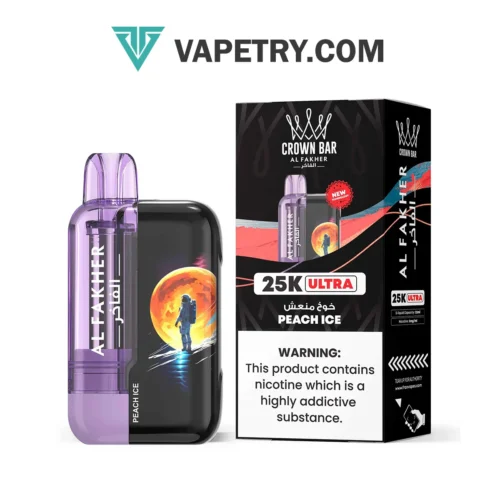 Crown Bar Al Fakher Ultra 25000 Puffs Peach Ice