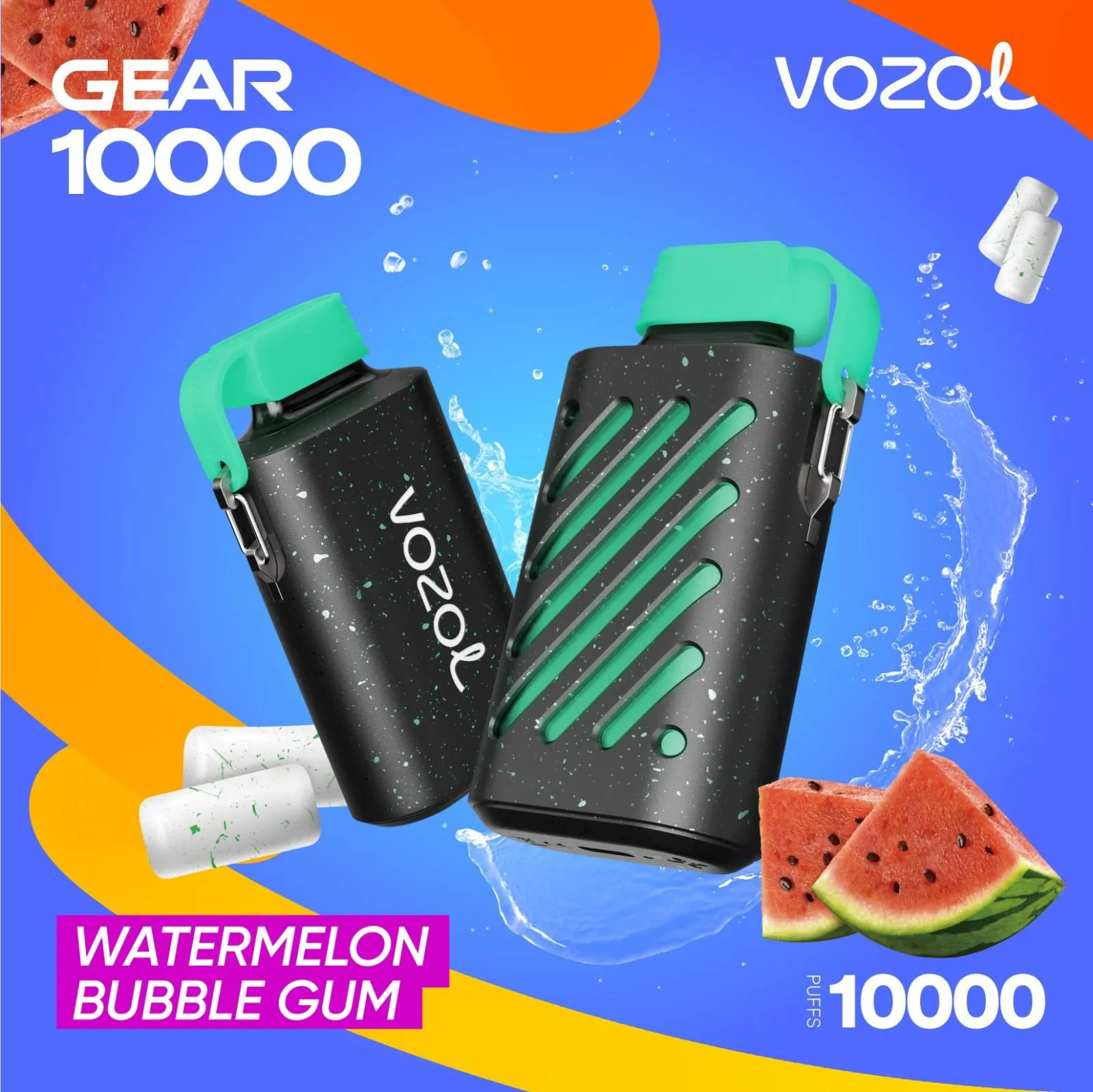 Vozol Gear 10000 Puffs Watermelon Bubble Gum Zero Nicotine